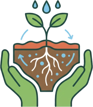 Mejora de la estructura del suelo con humus de lombriz: porosidad, raíces y retención de agua